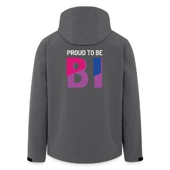 Proud To Be Bisexual - Men’s Recycled Softshell Jacket by Stanley/Stella - anthracite - Back - AI Model Male 185 light (185cm)