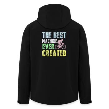 Beste jemals entwickelte Maschine Radfahrer - Recycelte Männer Softshell-Jacke von Stanley/Stella - Schwarz - Hinten - AI Model Male 185 light (185cm)
