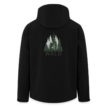 Teutoburger Wald - Recycelte Männer Softshell-Jacke von Stanley/Stella - Schwarz - Hinten - AI Model Male 185 light (185cm)