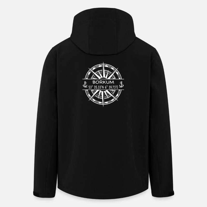 Borkum - Recycelte Männer Softshell-Jacke von Stanley/Stella - Schwarz