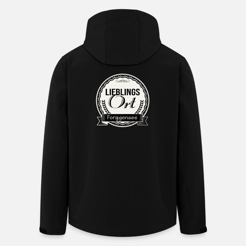 Lieblingsort Forggensee - Recycelte Männer Softshell-Jacke von Stanley/Stella - Schwarz