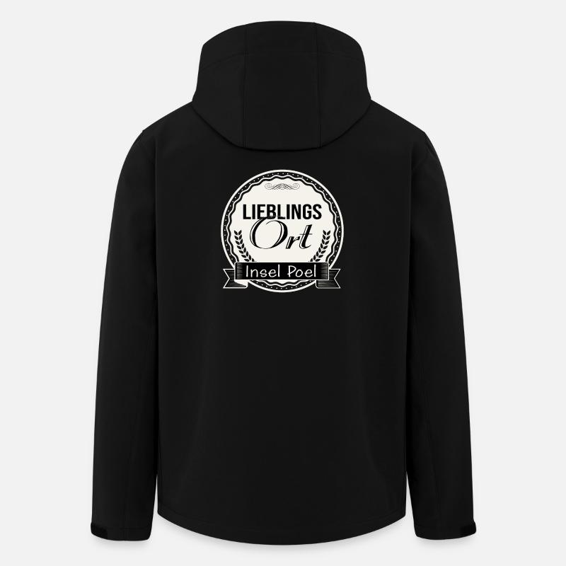 Lieblingsort Insel Poel - Recycelte Männer Softshell-Jacke von Stanley/Stella - Schwarz