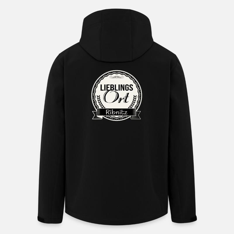 Lieblingsort Ribnitz - Recycelte Männer Softshell-Jacke von Stanley/Stella - Schwarz