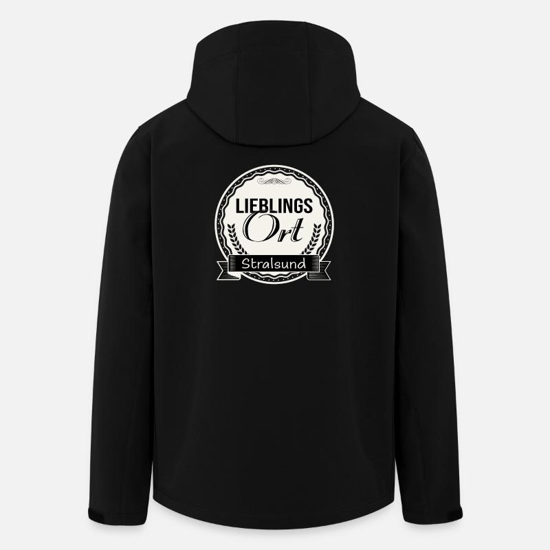 Lieblingsort Stralsund - Recycelte Männer Softshell-Jacke von Stanley/Stella - Schwarz