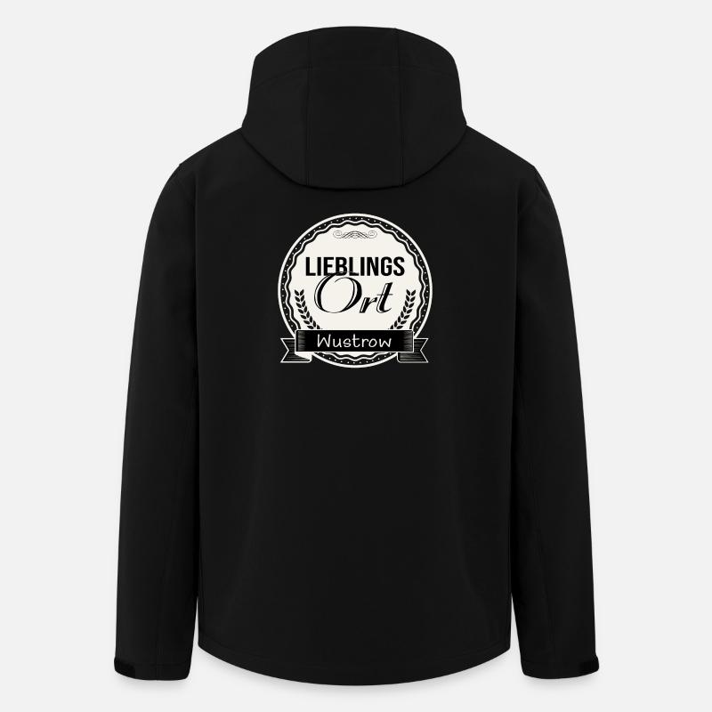 Lieblingsort Wustrow - Recycelte Männer Softshell-Jacke von Stanley/Stella - Schwarz