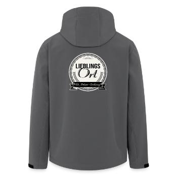 Lieblingsort St. Peter-Ording - Recycelte Männer Softshell-Jacke von Stanley/Stella - Schwarz - Hinten - AI Model Male 185 light (185cm)