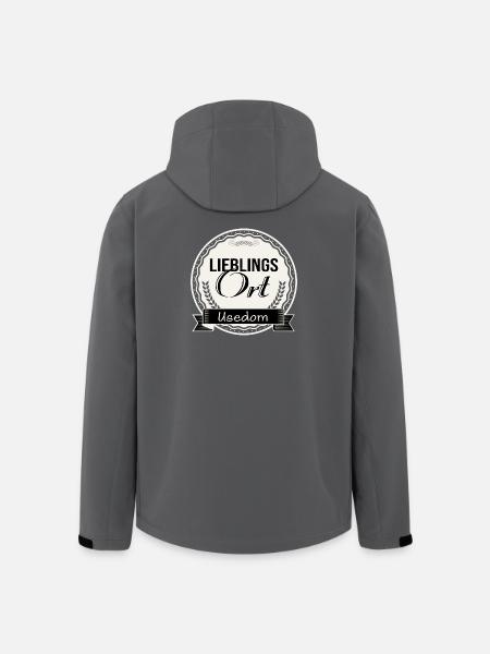 Lieblingsort Usedom - Recycelte Männer Softshell-Jacke von Stanley/Stella - Schwarz