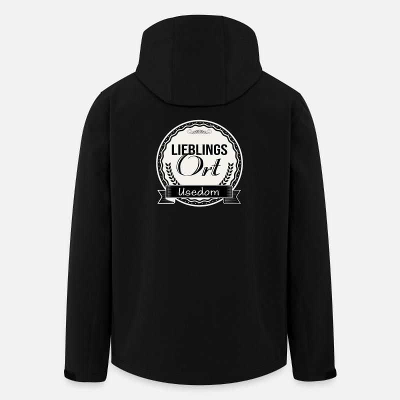 Lieblingsort Usedom - Recycelte Männer Softshell-Jacke von Stanley/Stella - Schwarz