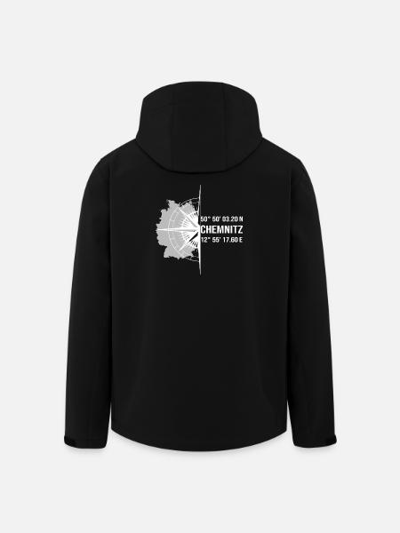 Koordinaten Chemnitz - Recycelte Männer Softshell-Jacke von Stanley/Stella - Schwarz