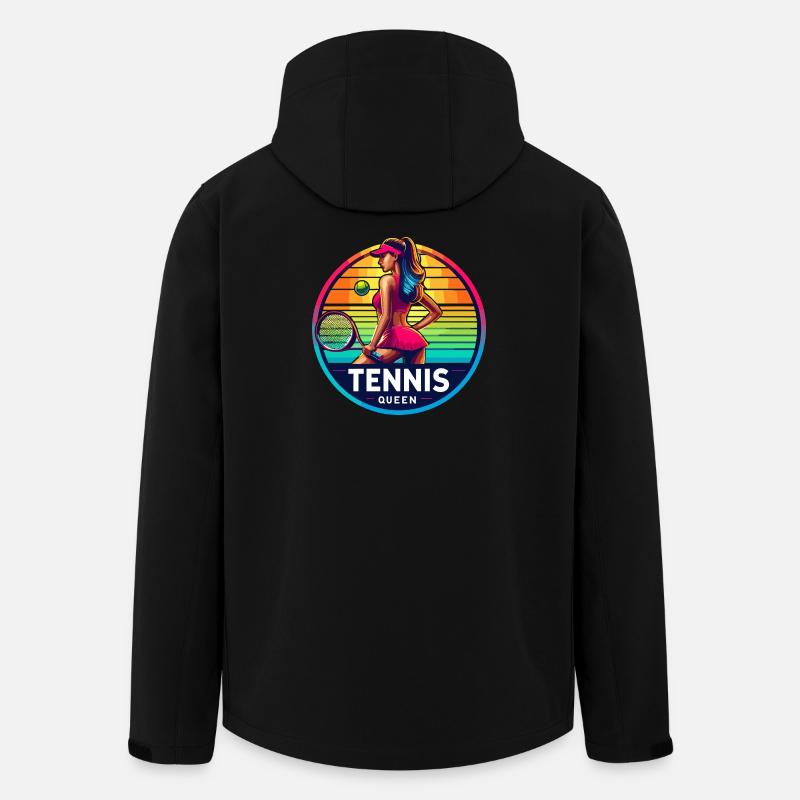 Tennis Queen Retro Badge - Men’s Recycled Softshell Jacket by Stanley/Stella - black