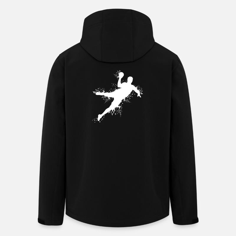 Handball Explosion Wurf Sprung Werfer Handballer - Recycelte Männer Softshell-Jacke von Stanley/Stella - Schwarz