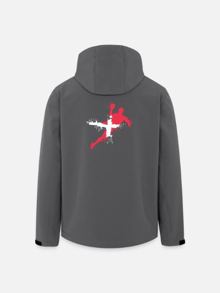 Handball Team Dänemark Handballer Symbol Wurf icon - Recycelte Männer Softshell-Jacke von Stanley/Stella - Schwarz