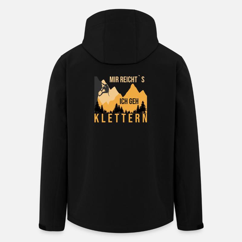 Mir Reicht`s, ich geh Klettern - Recycelte Männer Softshell-Jacke von Stanley/Stella - Schwarz