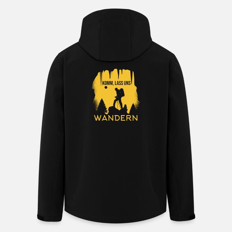 Komm, lass uns wandern - Recycelte Männer Softshell-Jacke von Stanley/Stella - Schwarz