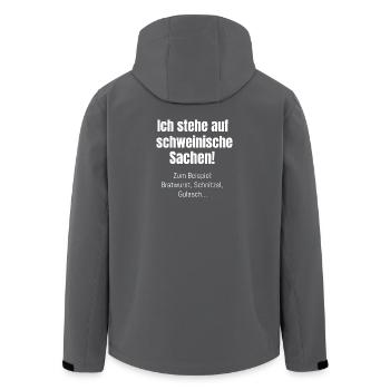 Trucs de cochon - Veste softshell homme en polyester recyclé Stanley/Stella - charbon - Dos - AI Model Male 185 light (185cm)