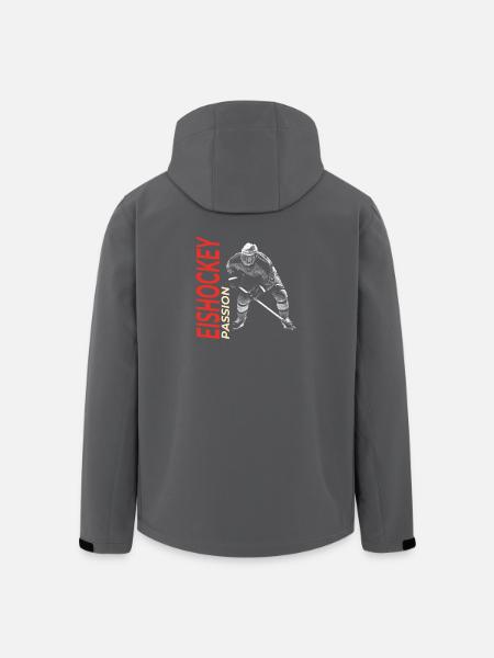 Eishockey Passion - Recycelte Männer Softshell-Jacke von Stanley/Stella - Schwarz