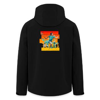Tennis - Recycelte Männer Softshell-Jacke von Stanley/Stella - Schwarz - Hinten - AI Model Male 185 light (185cm)