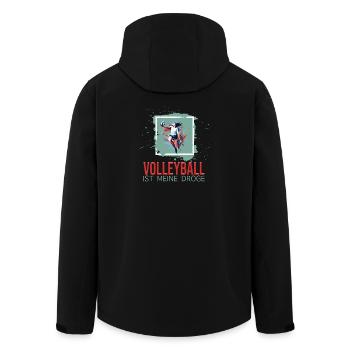 Volleyball ist meine Droge - Recycelte Männer Softshell-Jacke von Stanley/Stella - Schwarz - Hinten - AI Model Male 185 light (185cm)