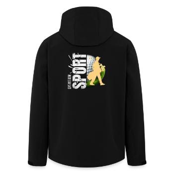 Eins mit dem Sport - Recycelte Männer Softshell-Jacke von Stanley/Stella - Schwarz - Hinten - AI Model Male 185 light (185cm)