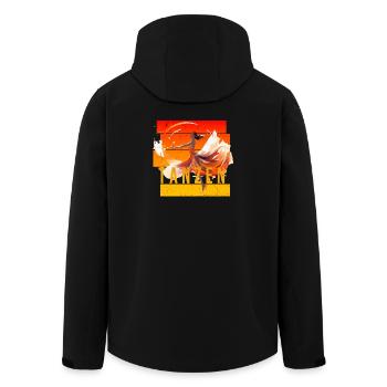 Tanzen - Recycelte Männer Softshell-Jacke von Stanley/Stella - Schwarz - Hinten - AI Model Male 185 light (185cm)