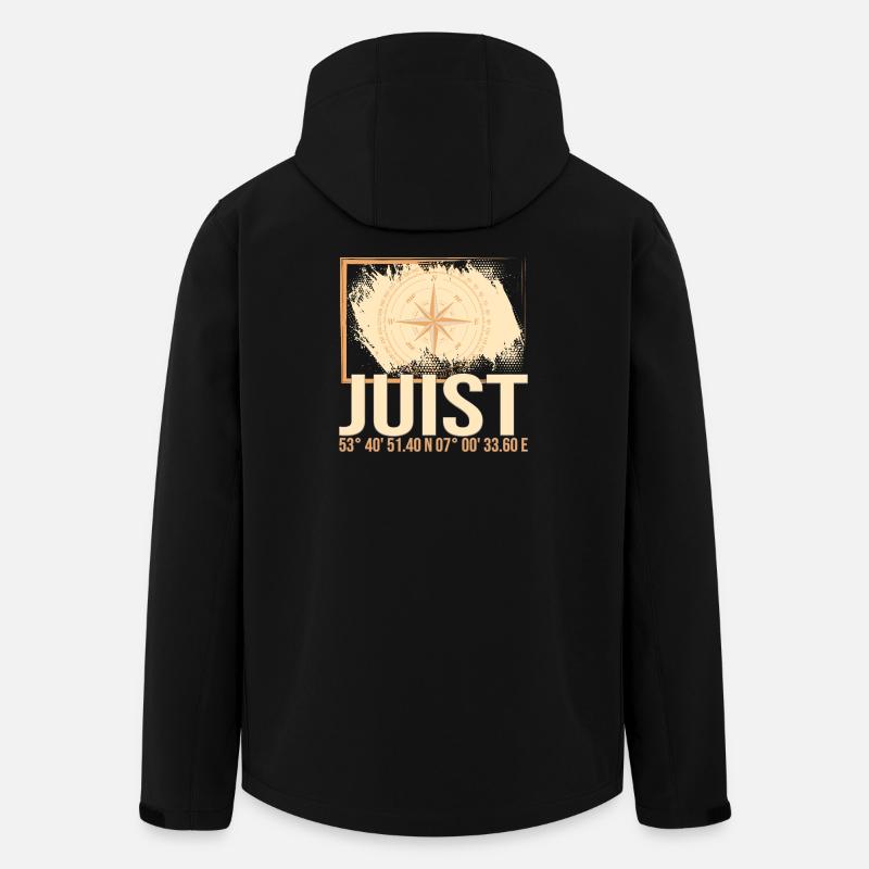 Juist Koordinaten - Recycelte Männer Softshell-Jacke von Stanley/Stella - Schwarz