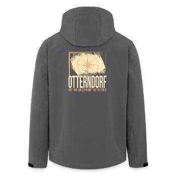 Otterndorf Koordinaten - Recycelte Männer Softshell-Jacke von Stanley/Stella - Anthrazit - Hinten - AI Model Male 185 light (185cm)