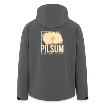 Pilsum Koordinaten - Recycelte Männer Softshell-Jacke von Stanley/Stella - Anthrazit - Hinten - AI Model Male 185 light (185cm)