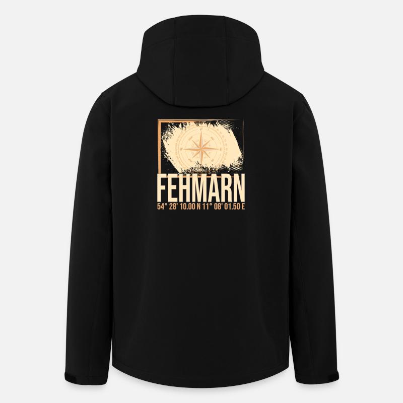 Fehmarn Koordinaten - Recycelte Männer Softshell-Jacke von Stanley/Stella - Schwarz