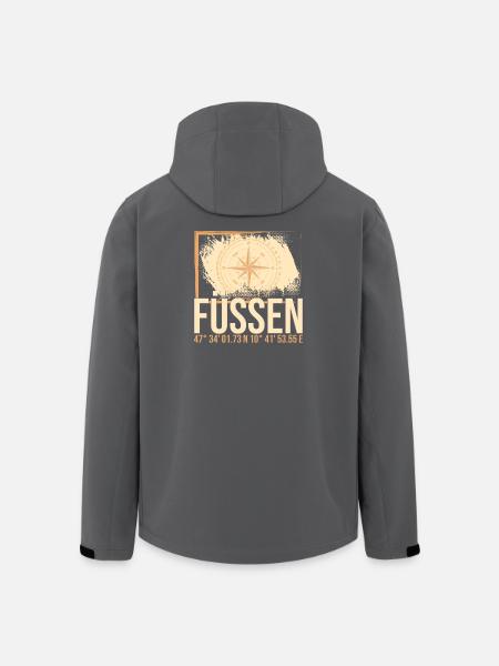 Füssen Koordinaten - Recycelte Männer Softshell-Jacke von Stanley/Stella - Schwarz