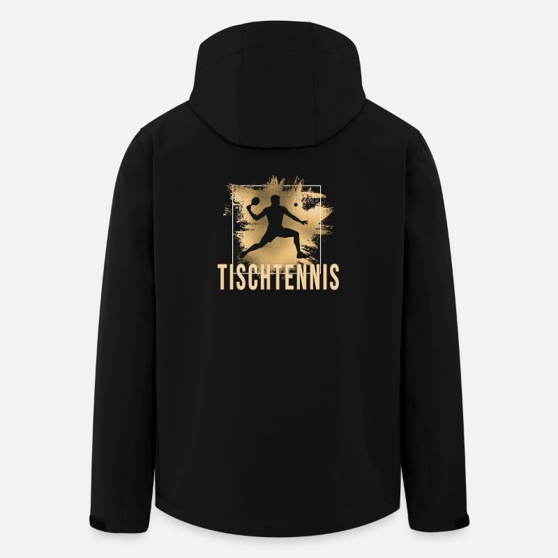 Tischtennis - Recycelte Männer Softshell-Jacke von Stanley/Stella - Schwarz
