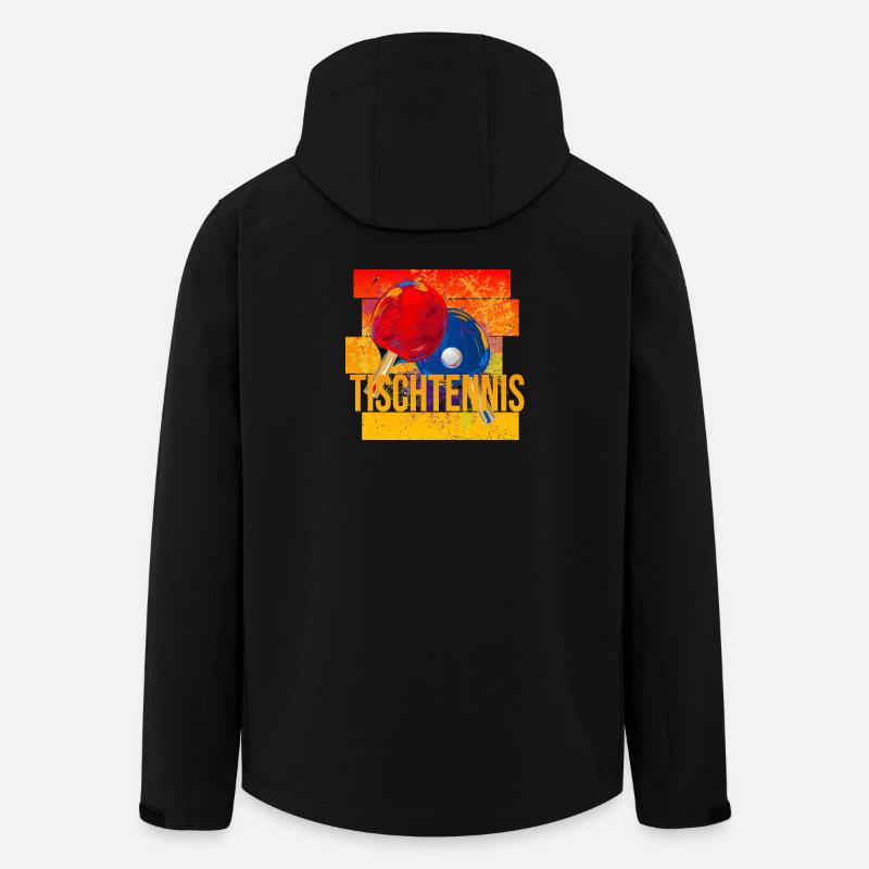 Tischtennis - Recycelte Männer Softshell-Jacke von Stanley/Stella - Schwarz