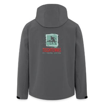Tischtennis ist meine Droge - Recycelte Männer Softshell-Jacke von Stanley/Stella - Schwarz - Hinten - AI Model Male 185 light (185cm)