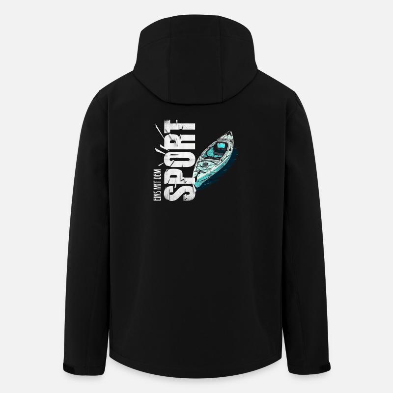 Eins mit dem Sport - Rudern - Recycelte Männer Softshell-Jacke von Stanley/Stella - Schwarz
