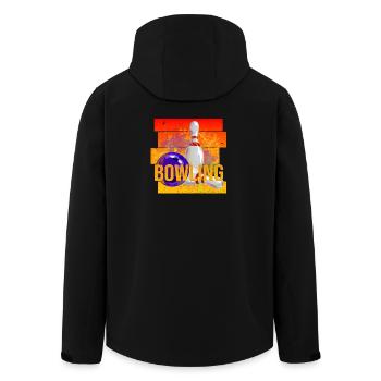 Bowling - Recycelte Männer Softshell-Jacke von Stanley/Stella - Schwarz - Hinten - AI Model Male 185 light (185cm)