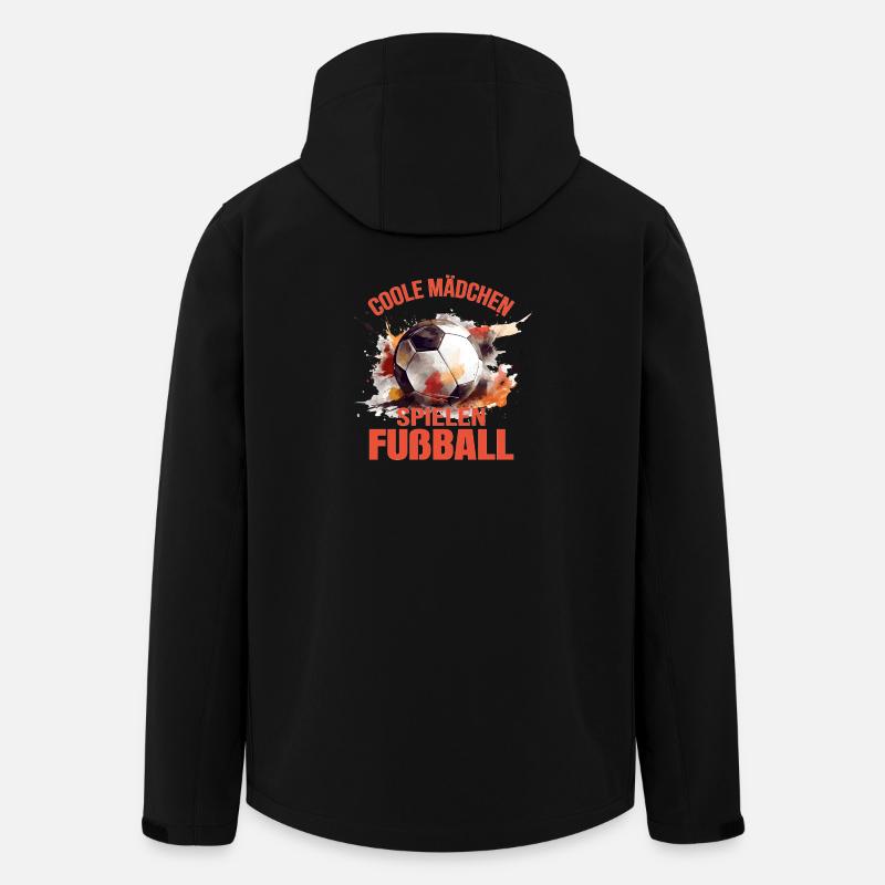 Coole Mädchen spielen Fußball - Recycelte Männer Softshell-Jacke von Stanley/Stella - Schwarz