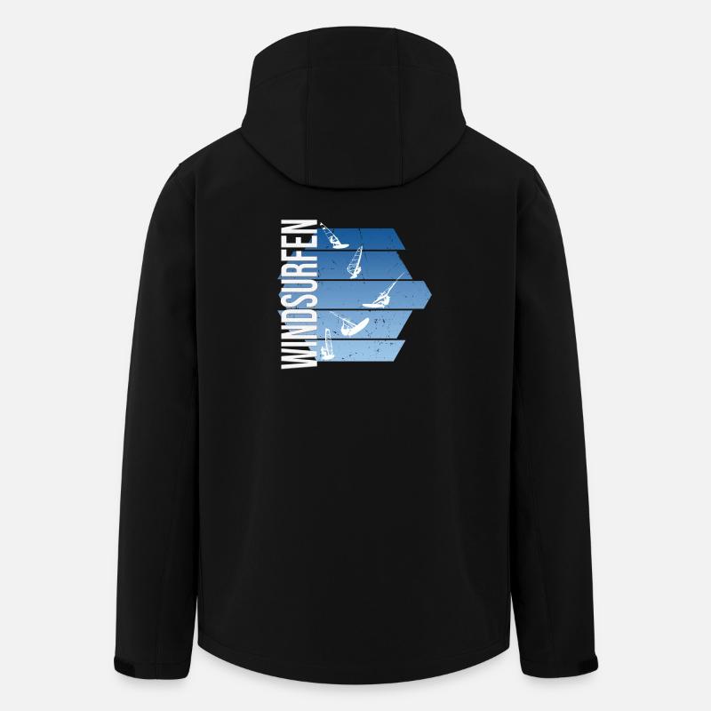 Windsurfen - Surfen - Recycelte Männer Softshell-Jacke von Stanley/Stella - Schwarz