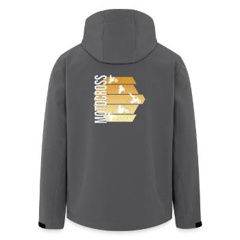 Motocross - Recycelte Männer Softshell-Jacke von Stanley/Stella - Anthrazit - Hinten - AI Model Male 185 light (185cm)