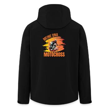 Meine DNA - Motocross - Recycelte Männer Softshell-Jacke von Stanley/Stella - Schwarz - Hinten - AI Model Male 185 light (185cm)