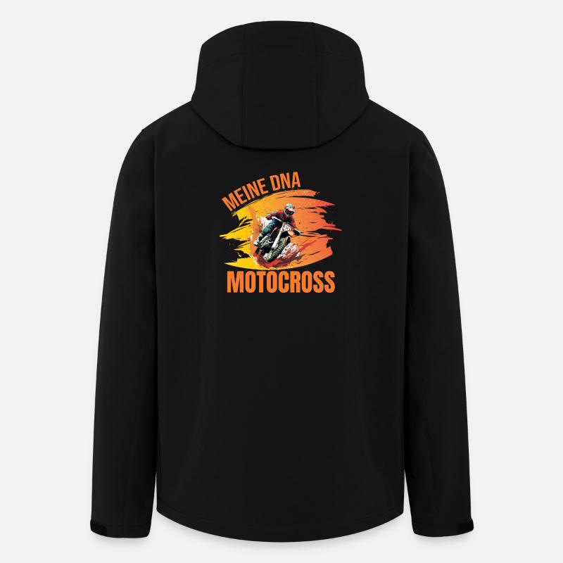 Meine DNA - Motocross - Recycelte Männer Softshell-Jacke von Stanley/Stella - Schwarz