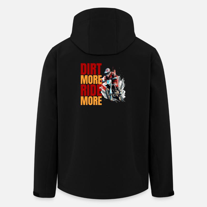 Dirt More - Ride More - Recycelte Männer Softshell-Jacke von Stanley/Stella - Schwarz