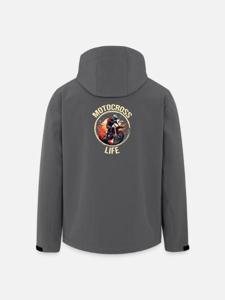 Motocross Life - Recycelte Männer Softshell-Jacke von Stanley/Stella - Schwarz