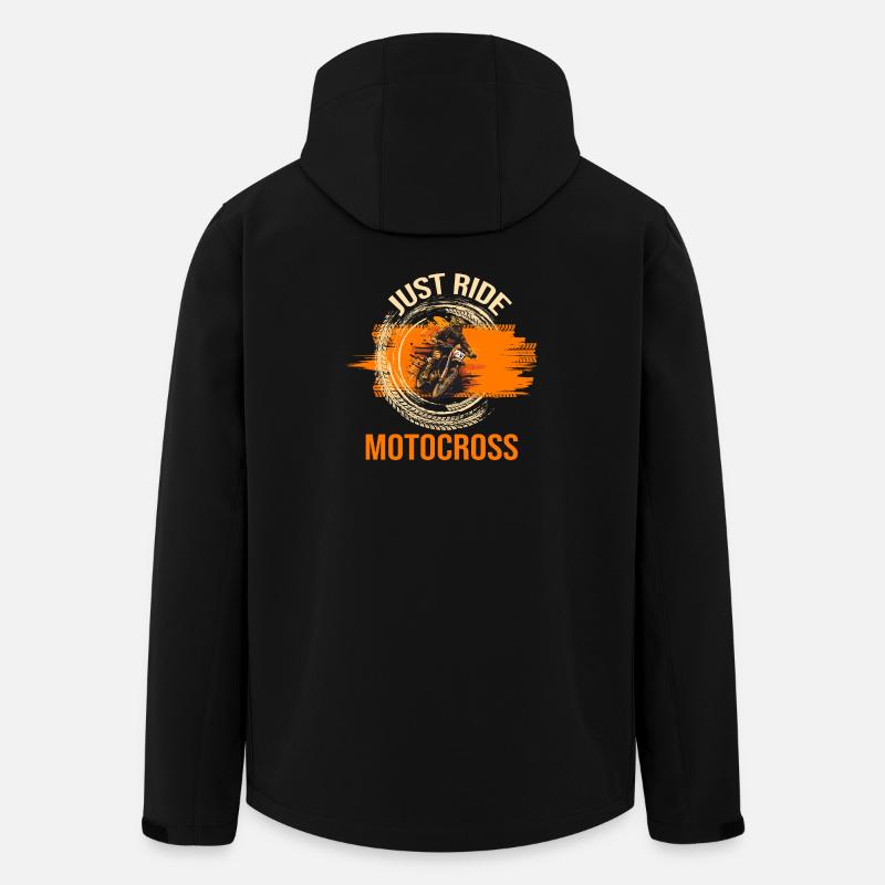 Just Ride - Motocross - Recycelte Männer Softshell-Jacke von Stanley/Stella - Schwarz