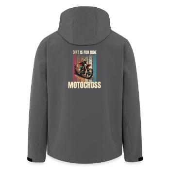 Dirt is for Ride - Motocross - Recycelte Männer Softshell-Jacke von Stanley/Stella - Anthrazit - Hinten - AI Model Male 185 light (185cm)