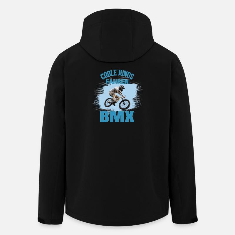 Coole Jungs fahren BMX - Recycelte Männer Softshell-Jacke von Stanley/Stella - Schwarz