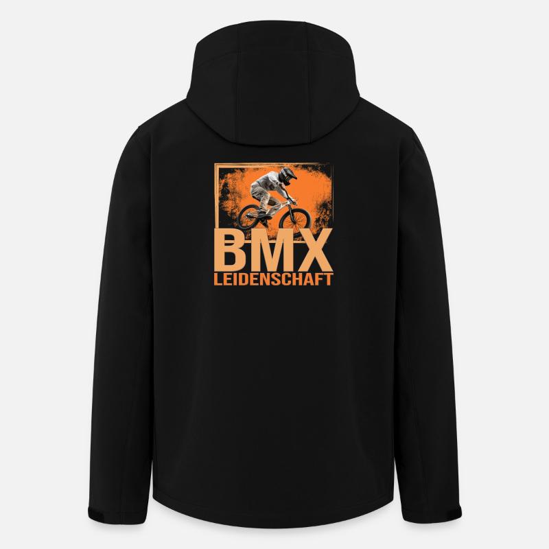 BMX Leidenschaft - Recycelte Männer Softshell-Jacke von Stanley/Stella - Schwarz