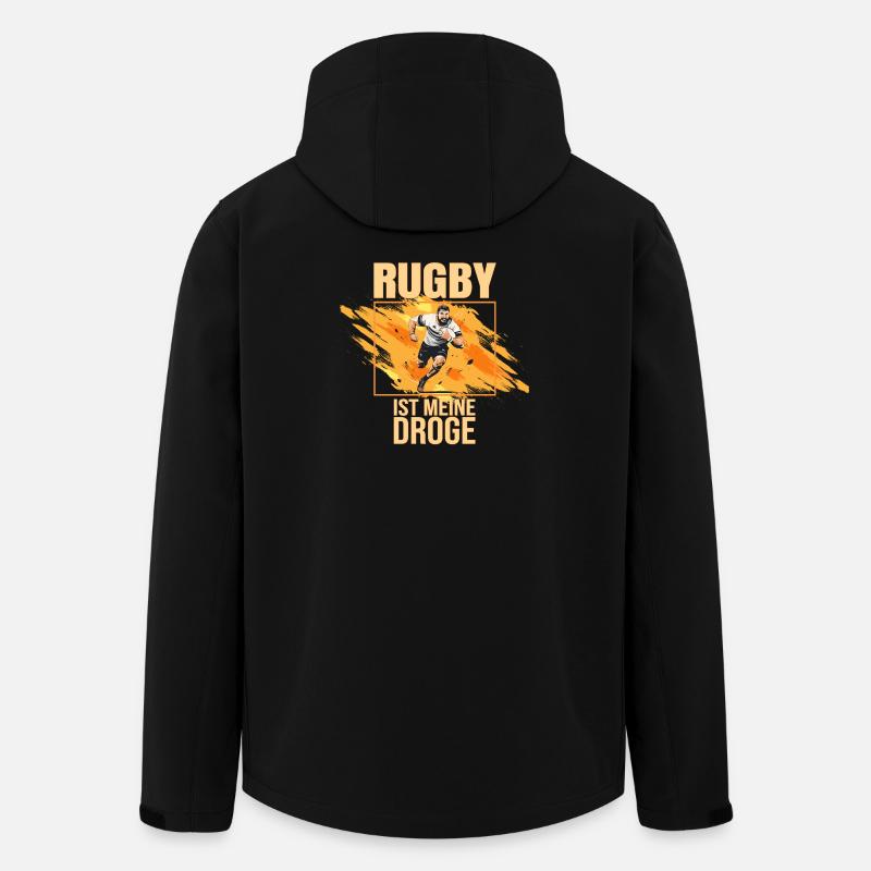 Rugby ist meine Droge - Recycelte Männer Softshell-Jacke von Stanley/Stella - Schwarz