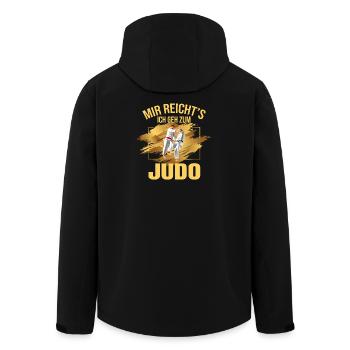 Mir reicht's, ich geh zum Judo - Recycelte Männer Softshell-Jacke von Stanley/Stella - Schwarz - Hinten - AI Model Male 185 light (185cm)