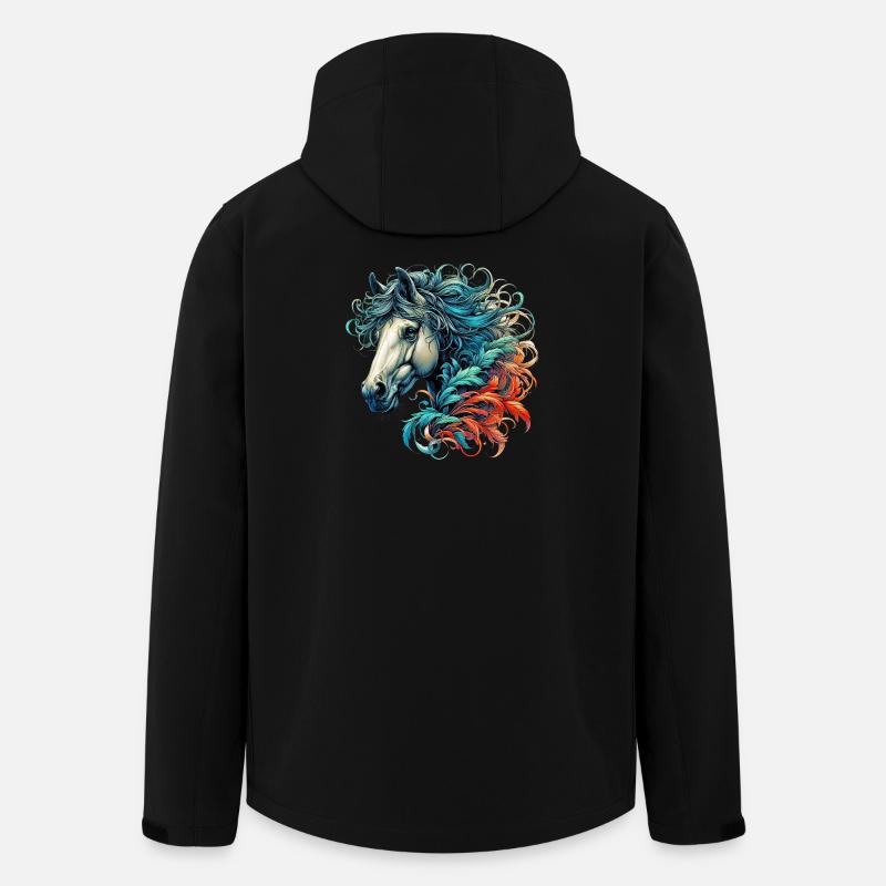 Pferd - Recycelte Männer Softshell-Jacke von Stanley/Stella - Schwarz