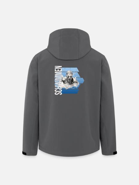 Schwimmen - Recycelte Männer Softshell-Jacke von Stanley/Stella - Schwarz