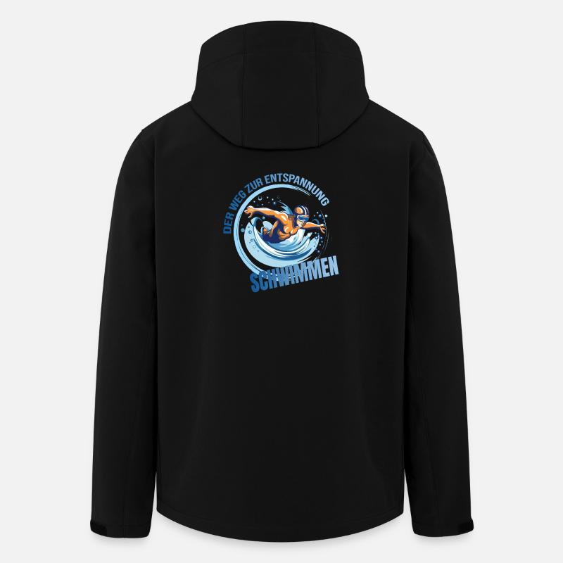 Der Weg zur Entspannung - Schwimmen - Recycelte Männer Softshell-Jacke von Stanley/Stella - Schwarz